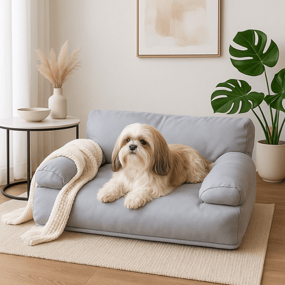 Canapé-pour-petit-chien-imperméable-anti-moisissure-pour chiot et petite race-chihuahua-Teckel-Schnauzer- caniche nain-bichon frisé- Cairn terrier- Jack Russel-Pinscher nain-Coton de Tuléar-Shih tzu- Loulou de poméranie-Westie- Lhassa Apso-Yorkshire-Affenpinscher-Épagneul Papillon, ou Épagneul nain- Welsh Corgi- terrier australien-Petit brabançon