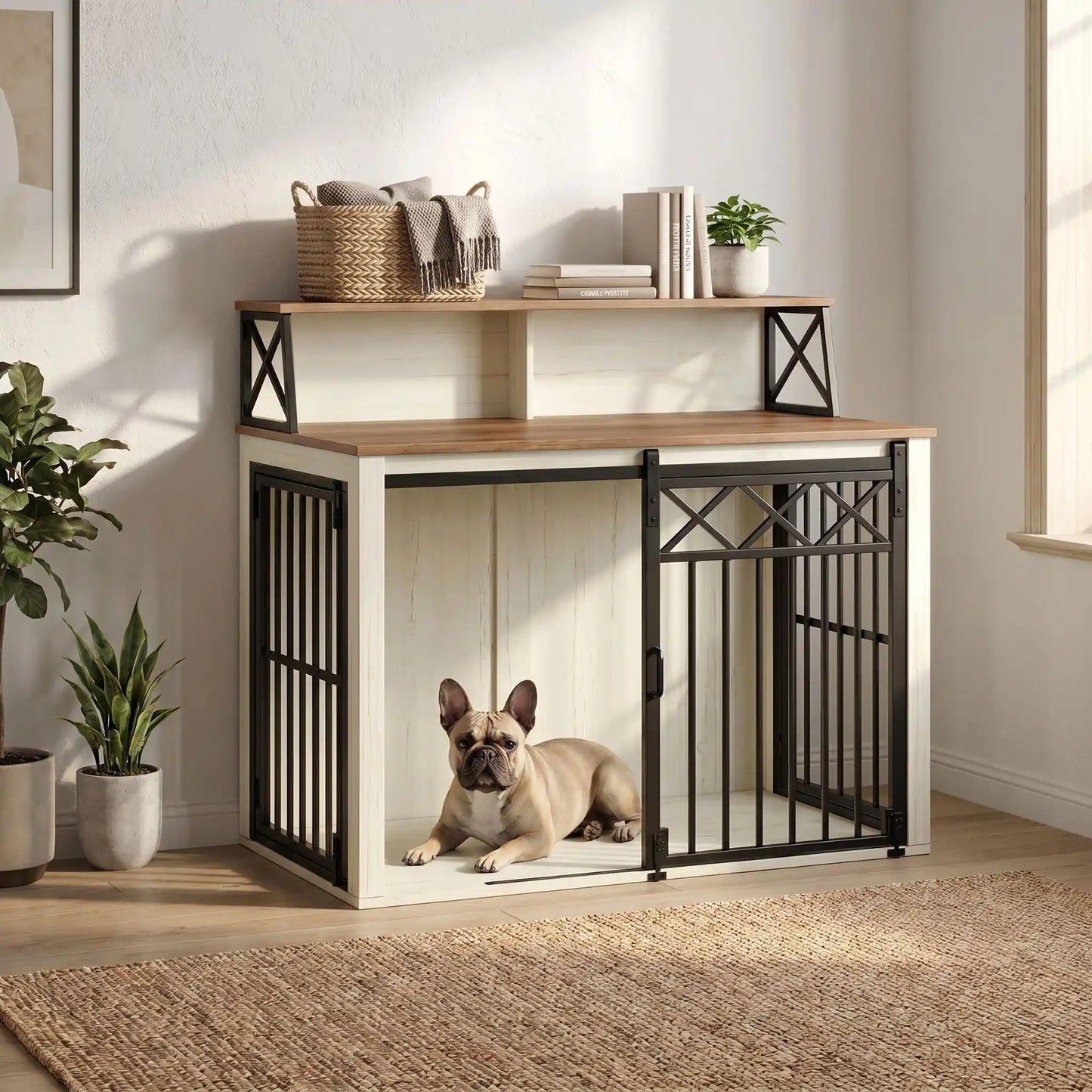 Meuble cage chien - DesignToutou™