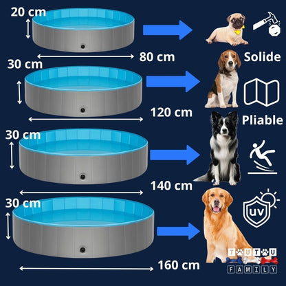 Piscine-pour-chiens-caractéristiques-4-tailles-diamètre-de-80-120-140-160 cm-piscine-pour-grand-chien-avec-bouchon-de-vidange