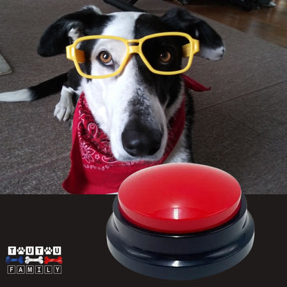 Buzzer-pour-chien-rouge-enregistrable-bouton-de-communication-pour-chien