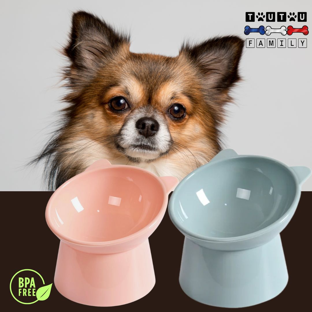 Gamelle-pour-petit-chien-2-gamelles-surelevees-rose-et-gris-lot-de-2-gamelles-ergonomique-légère-et-portable-anti-saletés