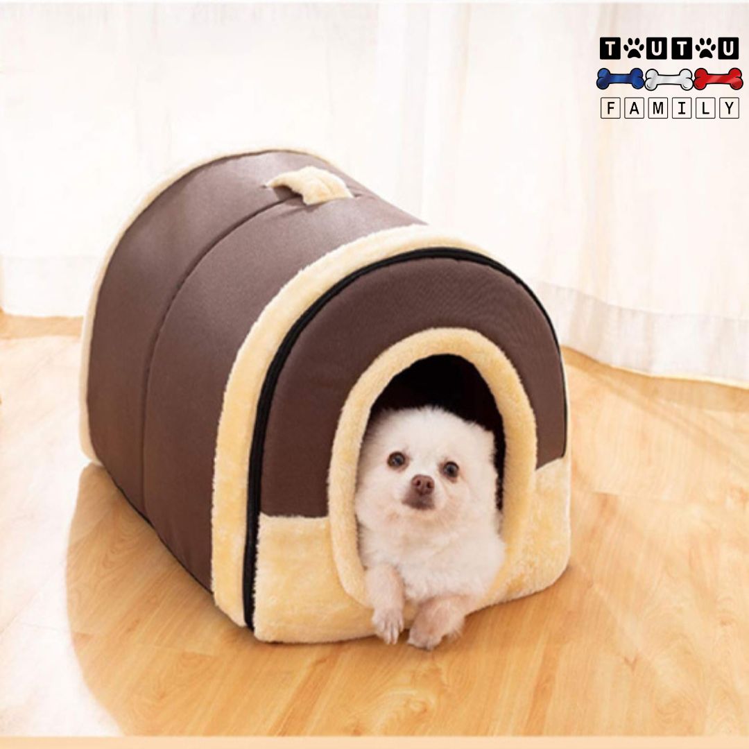 Niche-chien-interieur-pour-petit-chien-un-chien-de-race-naine-couché-confortablement-dans-sa-niche-avec-ouverture-devant-qui-observe-en-sécurité-dans-un-lit-chaud-douillet-lavable-avec-des-ouvertures-des-deux-côtés-couchage-4-saisons