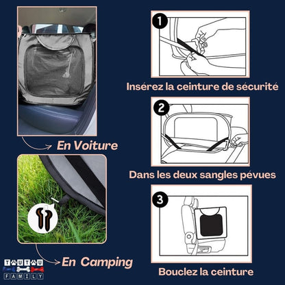 Niche pour chien pliable - NomadeToutou™