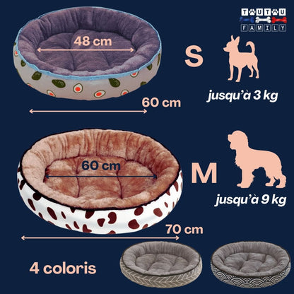 Panier-chien-réversible-guide-de-taille-double-face-été-hiver-chaud-et-frais-lavable-en-machine-pour-chiot-et-chien-jusqu-à-9-kg