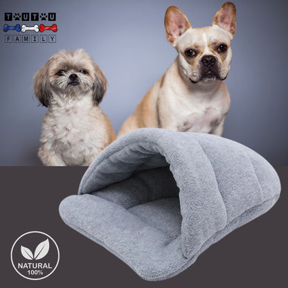 Panier-pour-chien-anti-stress-gris-clair-niche-pour-petit-chien-de-race-toy