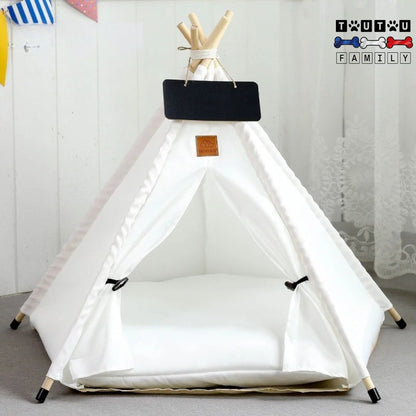 tipi-pour-chien-tente-coton-et-bois-blanche-avec-son-coussin-amovible-idéal-pour-les-petits-espace-maison-pour-petit-chien-pliable-légère